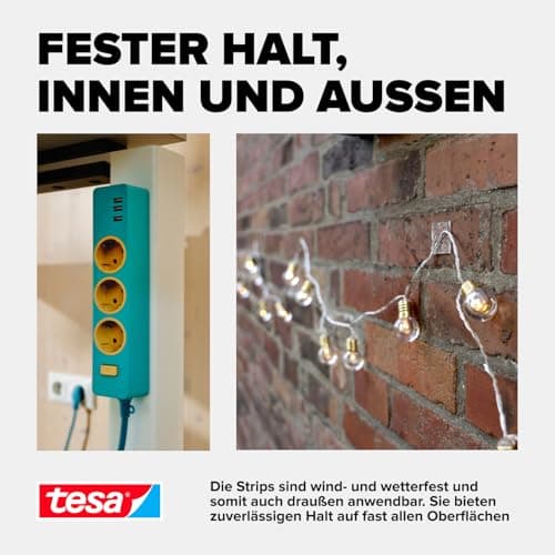Tesa Universal Nano Tape - transparentes, doppelseitiges Klebeband - ideal für In- und Outdoor - wiederverwendbar und we