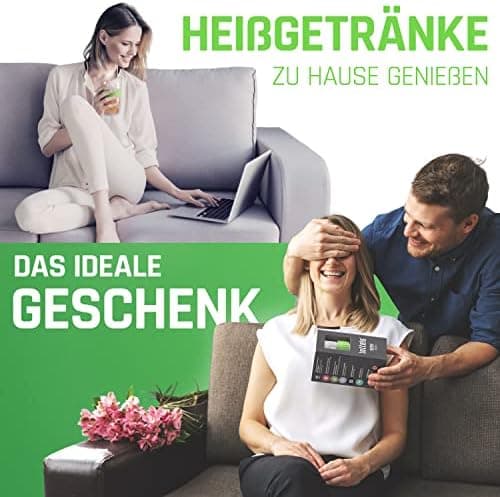 Teebecher mit Sieb 380ml Doppelwandig Taupe