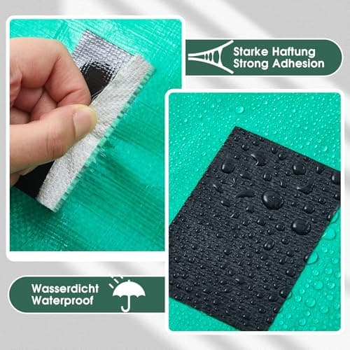 Sinmoe PE Planenband für Lkw-Reparatur - Wasserdicht - Zelt-Flicken - Kfz-Anhänger-Reparatur (8cm x 8m, Transparent)