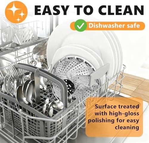 Edelstahl Dampfgarer für Köchlein, dünne Speisenbereitung und flexibles Kochen (17-27cm)
