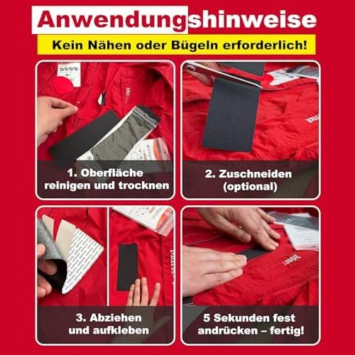 aZengear Reparaturflicken – Wasserdicht, Selbstklebend, Reiß- und Temperaturresistenter Daunenjacken-Reparatur-Stoff (Sc