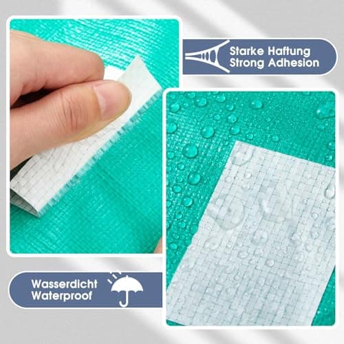 Sinmoe PE Planenband für Lkw-Reparatur - Wasserdicht - Zelt-Flicken - Kfz-Anhänger-Reparatur (8cm x 8m, Transparent)