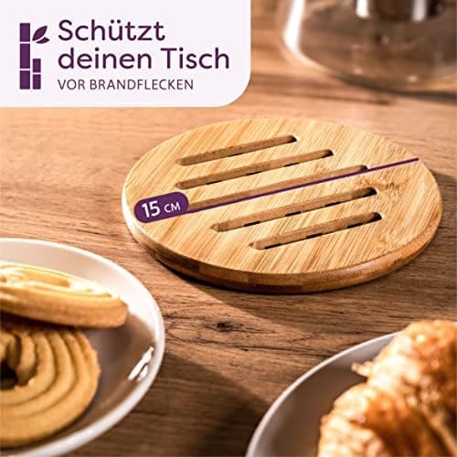 Cosumy Teekanne Glas 1,3 L - Hitzebeständig - Hält lange warm - Spülmaschinenfest