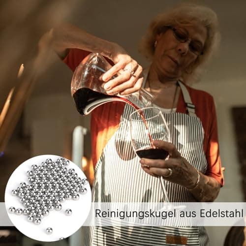 900 Stück Edelstahlkugeln Reinigungsperlen für Flaschen, Dekantern und Karaffen - Hochwertige Reinigungskugeln!
| Reini