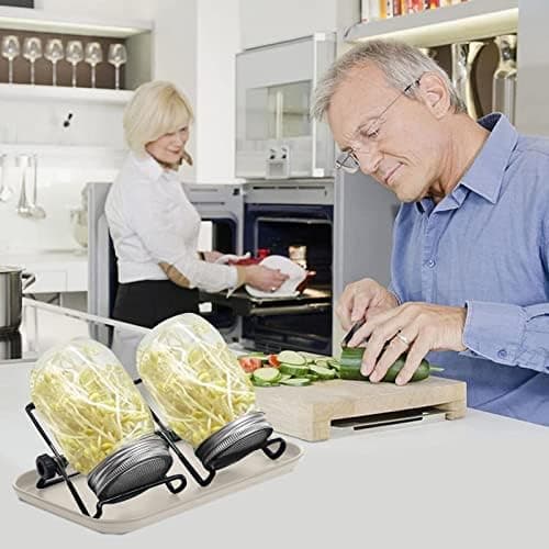 Sprossenglas Keimglas 2er Set - Anzuchtset Für Köstliche Frische Sojasprossen und Micro-Greens mit 1 Wasserschale und 2