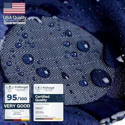 aZengear Reparaturflicken – Wasserdicht, Selbstklebend, Reiß- und Temperaturresistenter Daunenjacken-Reparatur-Stoff (Sc