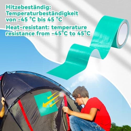 Sinmoe PE Planenband für Lkw-Reparatur - Wasserdicht - Zelt-Flicken - Kfz-Anhänger-Reparatur (8cm x 8m, Transparent)