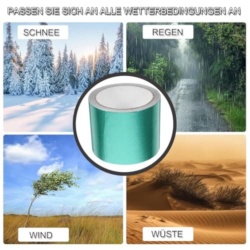 Reparaturset Schwarz für Zelt und Markise - Kleber zur Reparatur von Plane & Schutzplanen (5cm*10m)  
Klebeband Schwarz