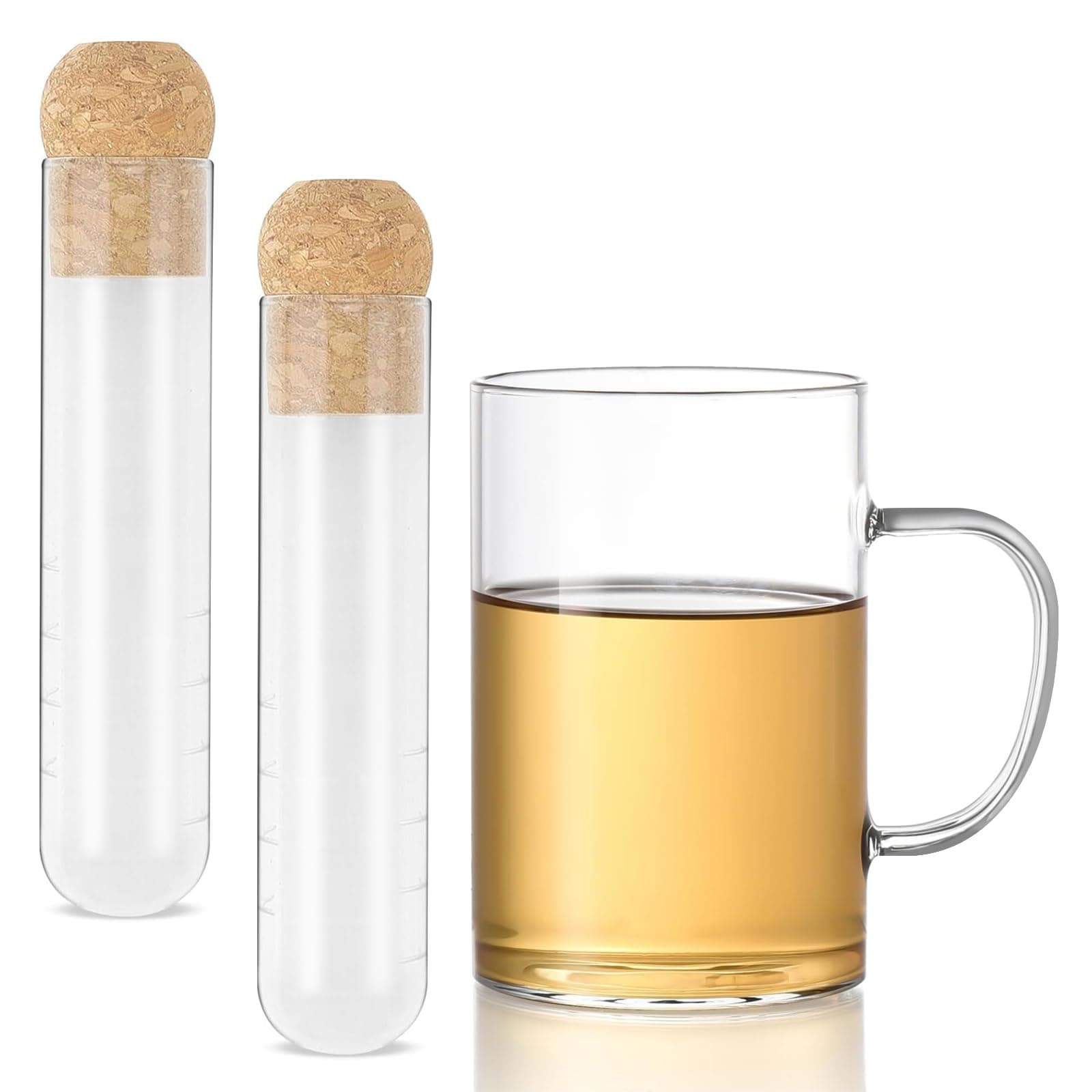 Borosilikatglas Teegläser Set für Heiß- und Kaltgetränke
| Teesieb Gläser 500ml mit Henkel und Deckel, perfekt für Tee