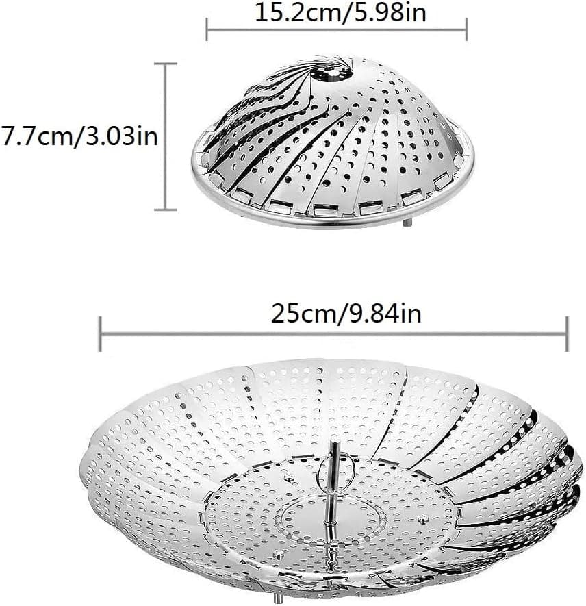 Edelstahl Dampfgarer Dünsteinsatz für Topf 20 cm, Edelstahl Dampfgarer Topf, Edelstahl Dampfgarer Für Dampf Garung Deine