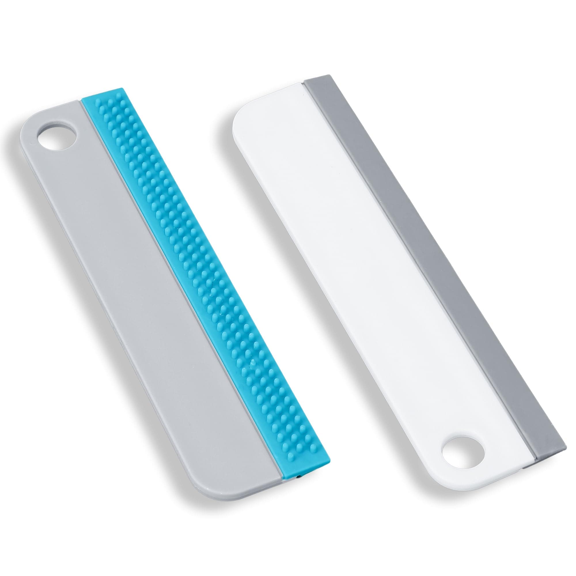 2X Fensterabzieher, Duschabzieher Set – Silikon Fensterwischer mit Abziehlippe – für Auto & Haus – streifenfrei & kratzf
