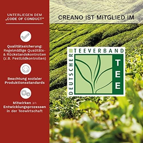 Creano Doppelwandiges Thermoglas für Männer und Frauen | Extra Großes Hitzebeständiges Kaffeeglas/Teeglas | 400ml inkl.