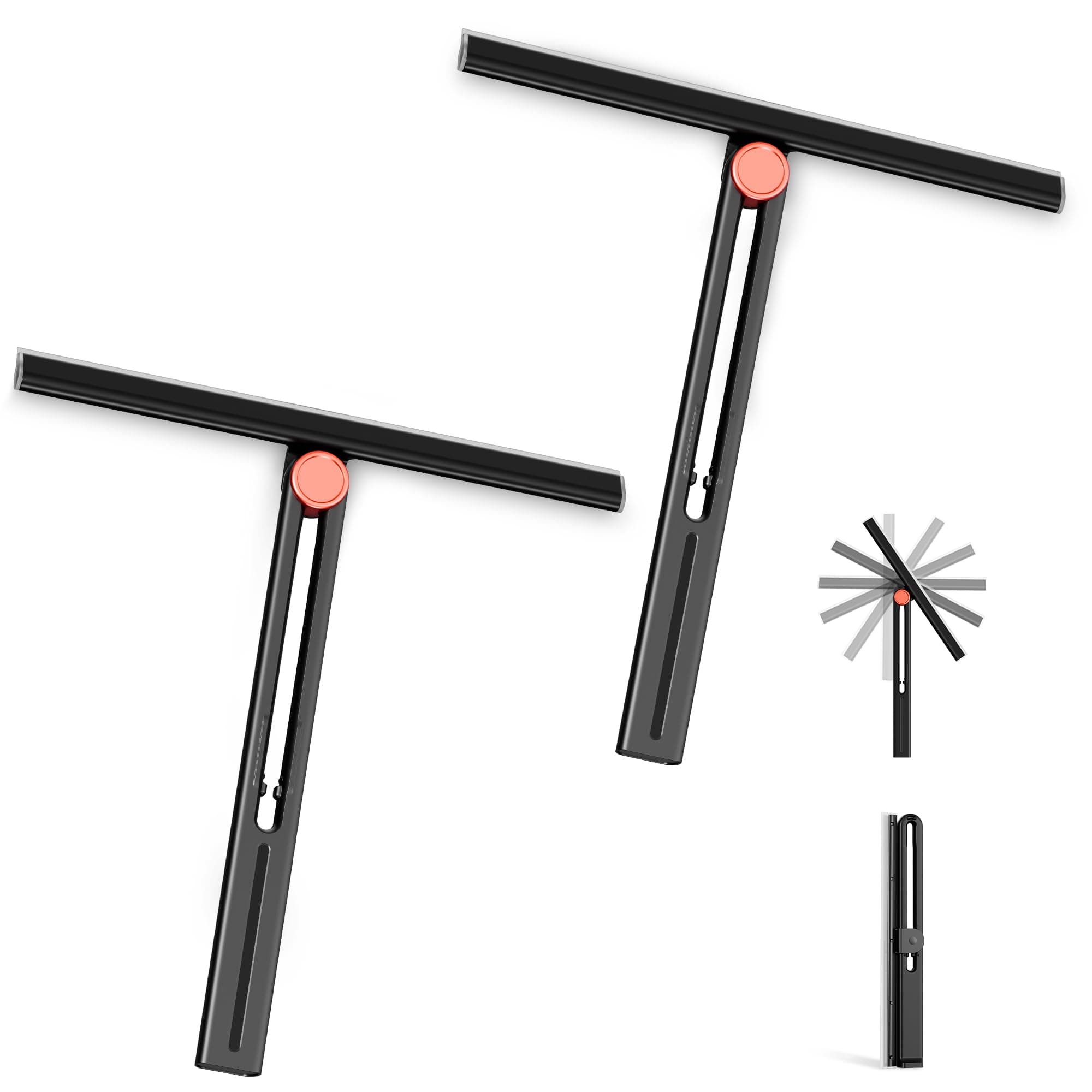 Premium Duschabzieher Silikon 360° drehbar für Multizweck-Nutzung 28 cm