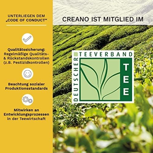 Teekanne Glas Creano 1,2l - 2 Teeblumen - Tropffrei - Gastro-Geschenk