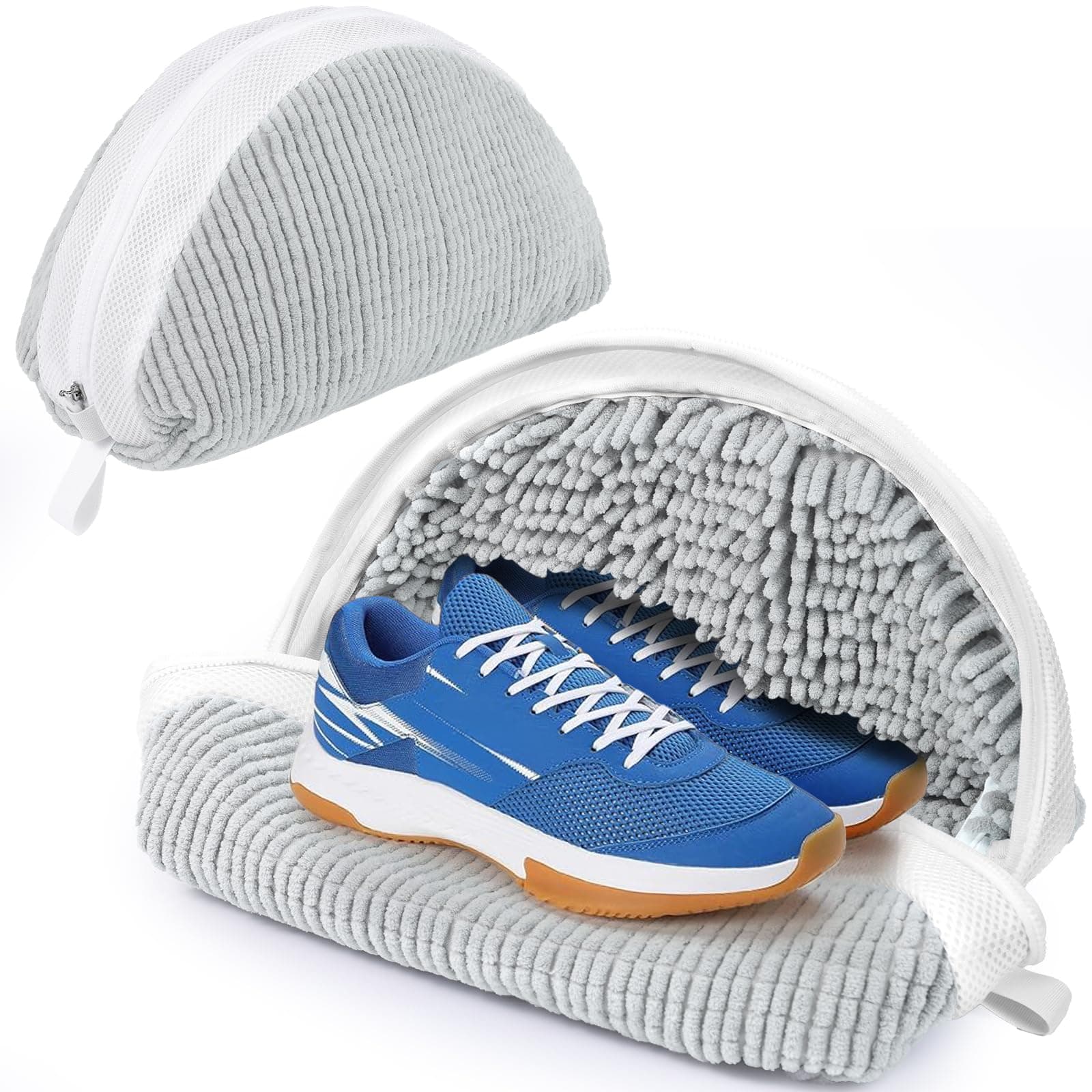 Ecoe Schuhwaschbeutel 2 Stück Waschmaschine Reinigung Grüne Wäsche Netz für Sneaker