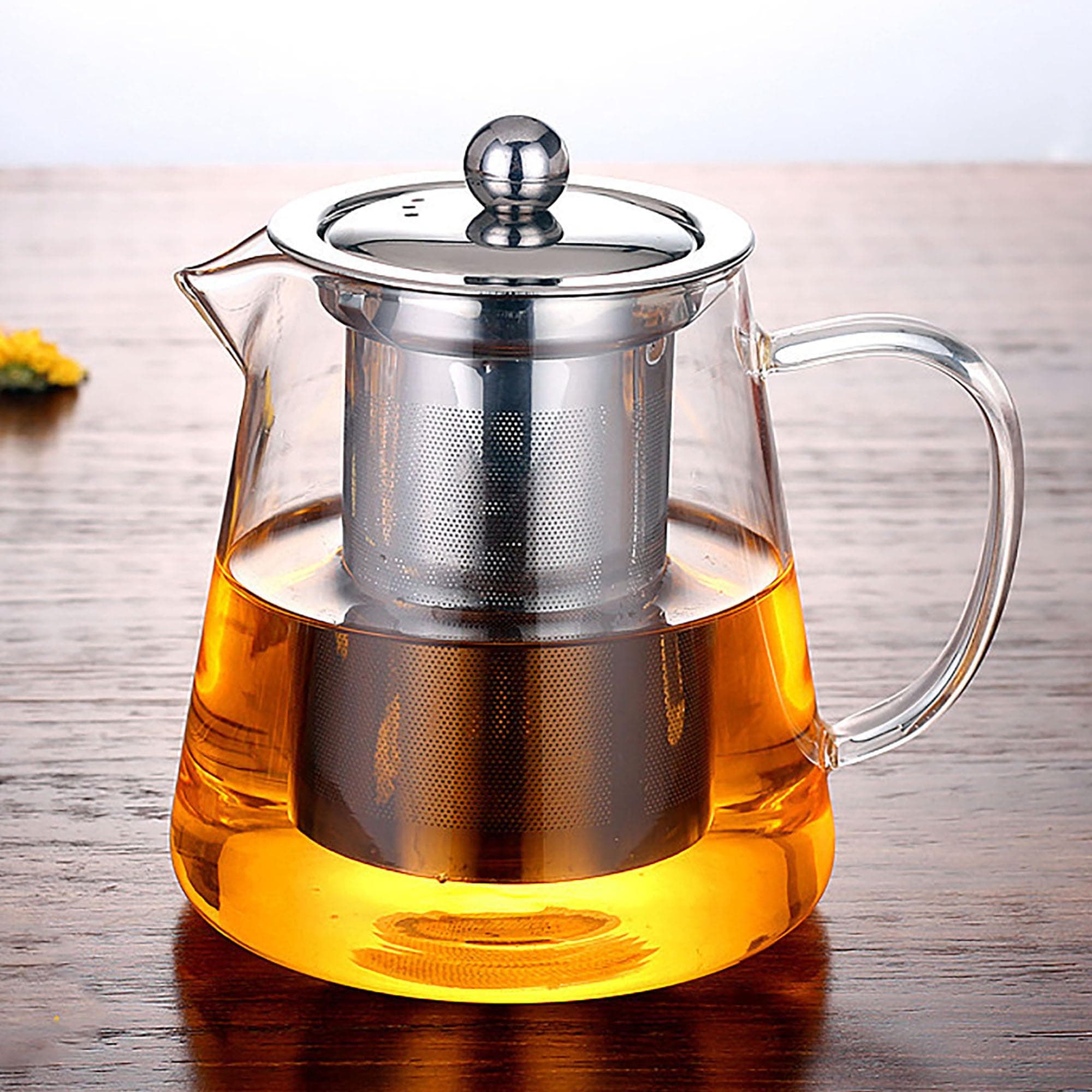 YUEMING Mikrowellenkanne mit Teesieb ideal für losen Teebereitung für Teetücher und mehr Fischer Hält 3-4 Becher Perfect