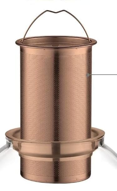 Ecoe Teekanne Sieb Bronze - Edelstahlbrewkann für Tee-Essen - Geschenkidee - Haus & Küche - 1 Liter