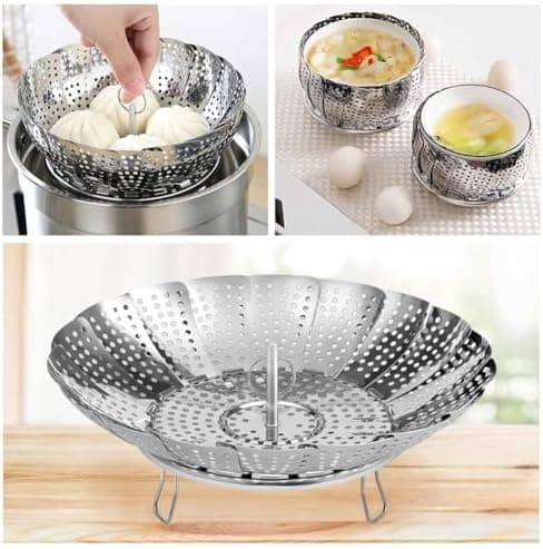 Vicloon Dampfeinsatz Topf Edelstahl Dampfgarer Für Gemüse Fisch Meeresfrüchte Kochen