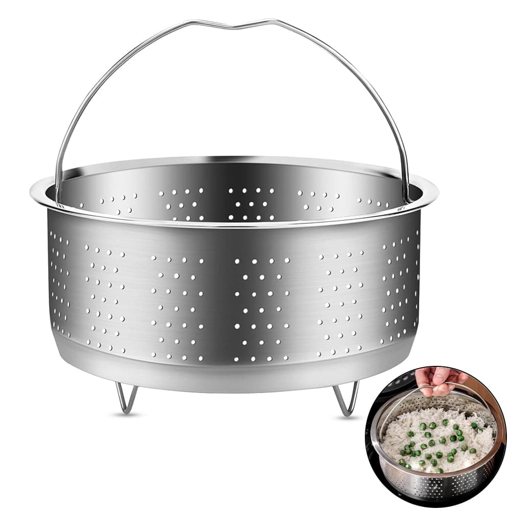 Dampfgarer Einsatz Edelstahl 304 für Töpfe - Dünstet dein Gemüse und Früchte schnell und lecker, 22 cm