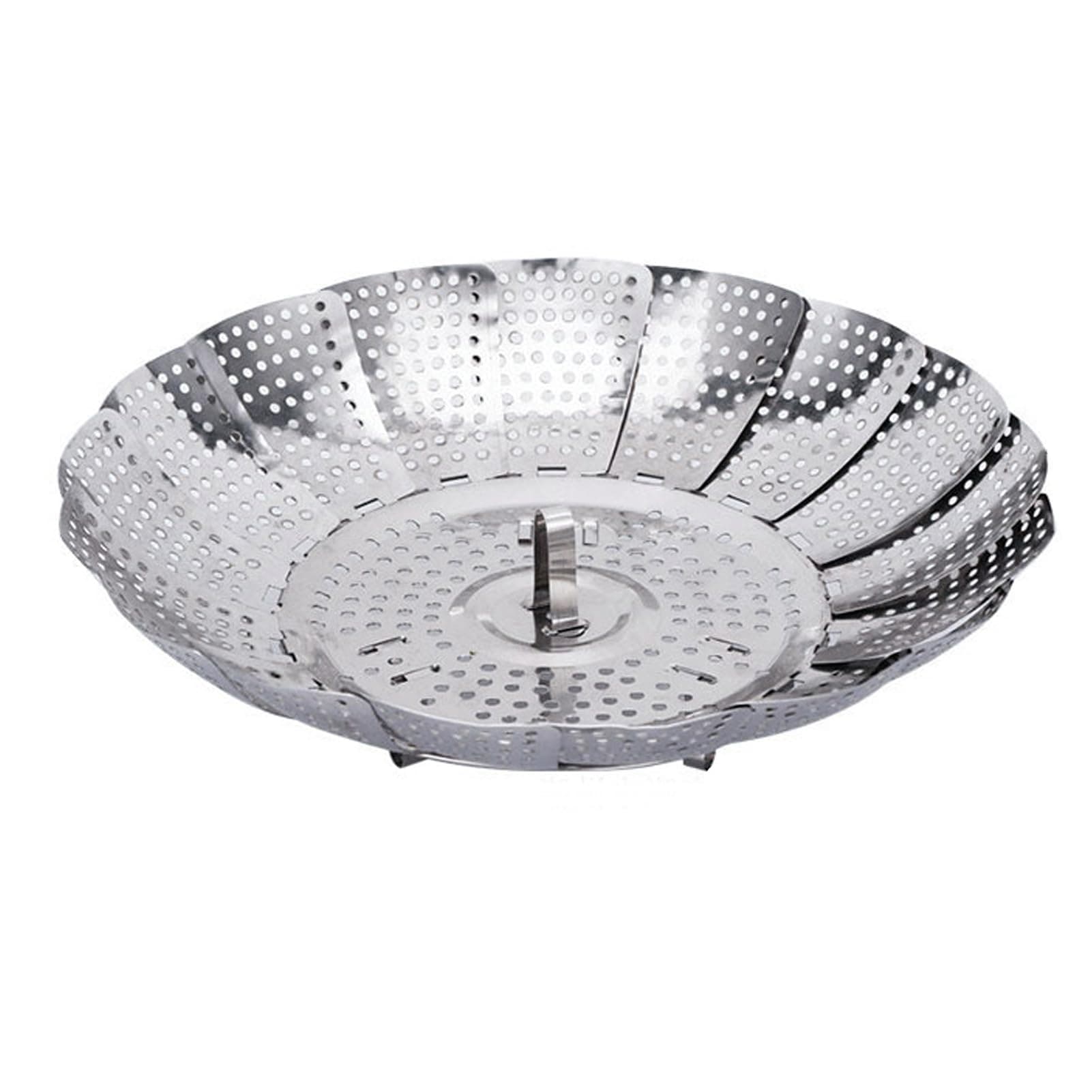 Topfdampfeinsatz Edelstahl, Dämpfˉeinsatz Durchmesser Offen 27cm, Garsieb für Töpfe und Schnellkochtöpfe